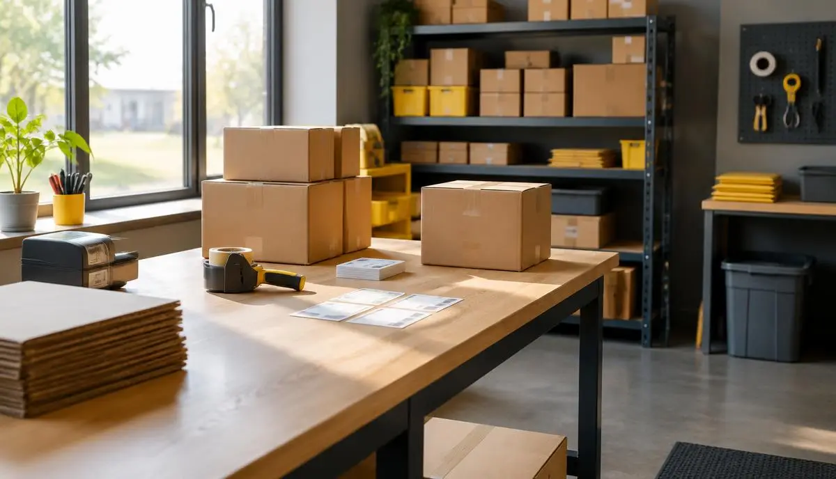 The packing bench inside the X3PL Belfast unit